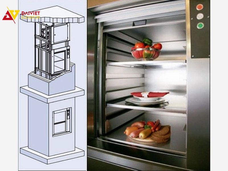 Thang máy tải thực phẩm Đà Nẵng